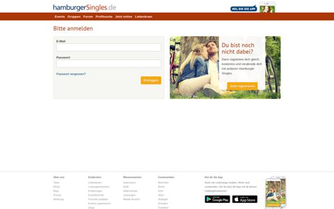 Login - Hamburger Singles