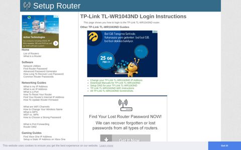 How to Login to the TP-Link TL-WR1043ND - SetupRouter