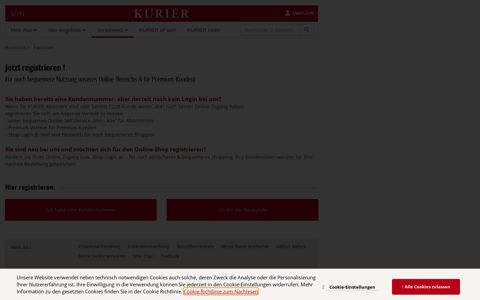 Registrieren - KURIER Club