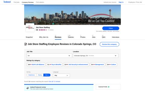 Job Store Staffing Employee Reviews in Colorado ... - Indeed