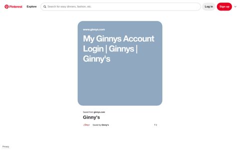 My Ginnys Account Login | Ginnys | Ginny's - Pinterest