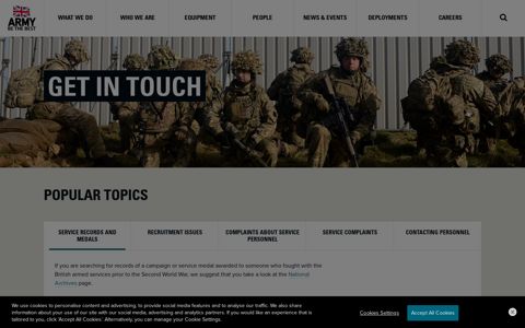 Get in touch | The British Army