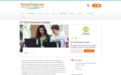 iD Tech Summer Camps - Summer Camps 2021