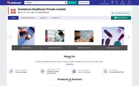Grandcure Healthcare Private Limited, New Delhi - Service ...