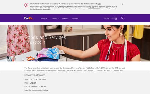 Goods and Services Tax | FedEx India