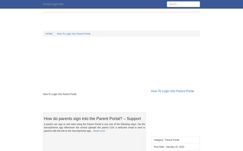 [LOGIN] How To Login Into Parent Portal FULL Version HD Quality ...