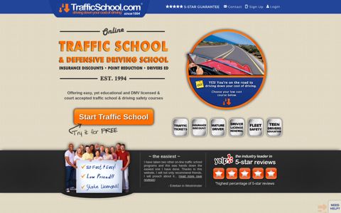 TrafficSchool.com Online Traffic School and Defensive Driving