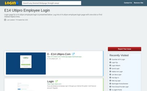 E14 Ultipro Employee Login - Loginii.com