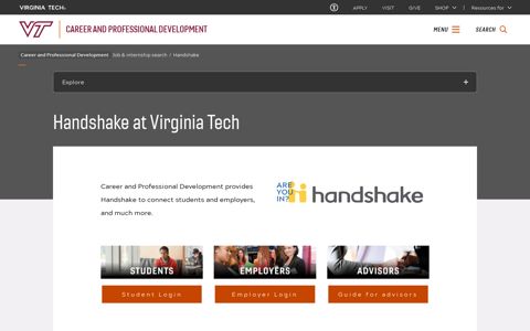 Handshake at Virginia Tech | Career and Professional ...