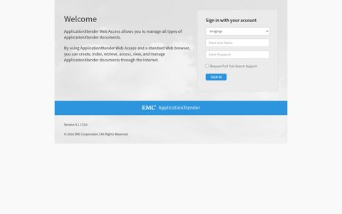 Welcome to ApplicationXtender Web Access