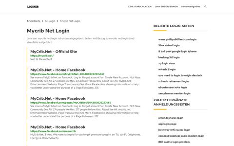 Mycrib Net Login | Allgemeine Informationen zur Anmeldung