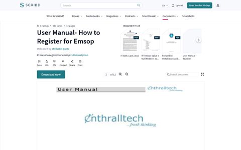 User Manual- How to Register for Emsop | User (Computing ...