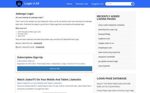 jadoogo login - Official Login Page [100% Verified] - login4all.com