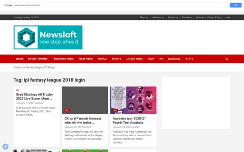 ipl fantasy league 2018 login | - Newsloft