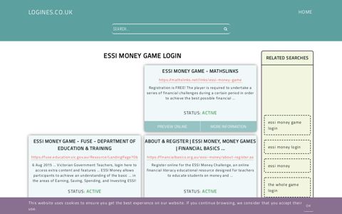 essi money game login - General Information about Login