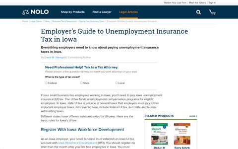 Employer's Guide to Unemployment Insurance Tax in Iowa ...