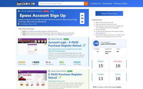 Epass Account Sign Up - Logins-DB