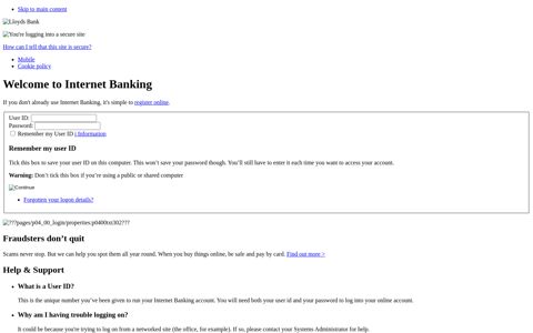 Online Banking - Lloyds Bank