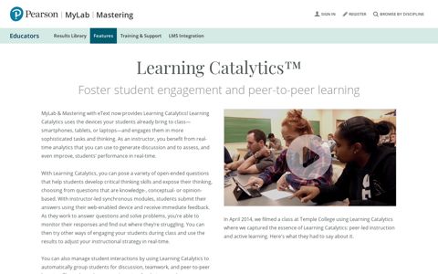 Learning Catalytics in MyLab & Mastering | Pearson