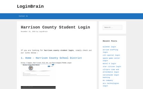 harrison county student login - LoginBrain
