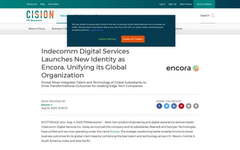 Indecomm Digital Services Launches New Identity as Encora ...