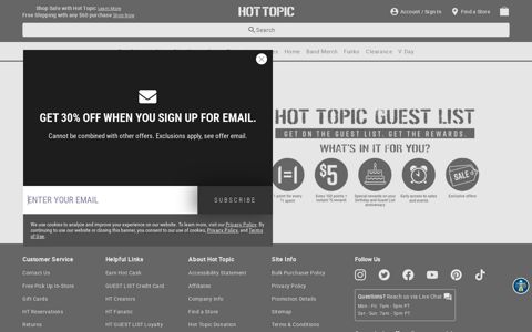 Account Icon Account / Sign In - Hot Topic
