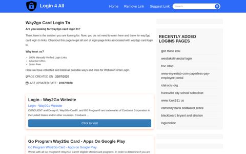 way2go card login tn - Official Login Page [100% Verified]