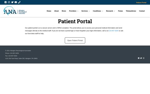 Patient Portal – Abington Neurological Associates