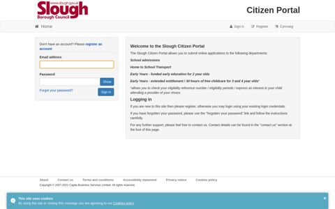 Citizen Portal - Key [Account Account_Login_PageTitle] not ...