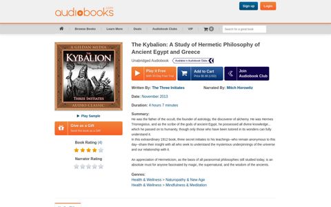 Listen Free to Kybalion: A Study of Hermetic Philosophy of ...