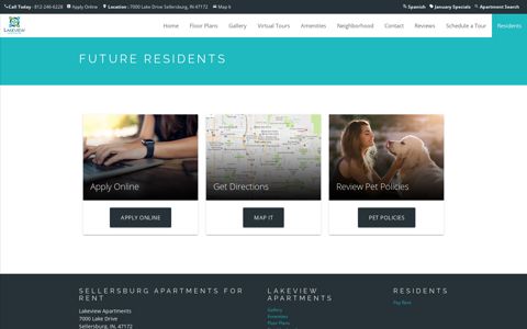 Resident Portal for Sellersburg Lakeview - Lakeview Apartments
