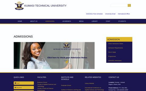 Admissions | Kumasi Technical University