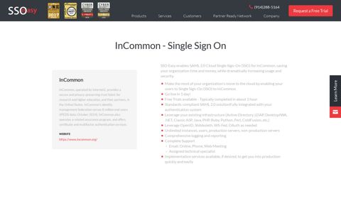 InCommon - Single Sign On - SAML SSO Solutions | SSO Easy