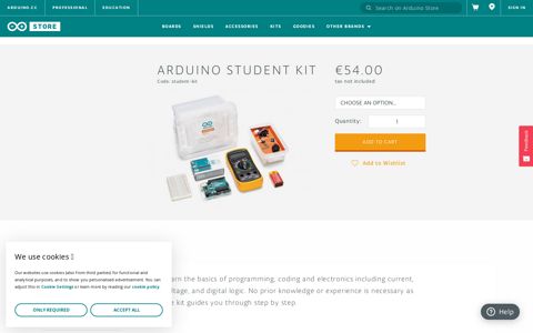 Arduino Student Kit - Arduino Store