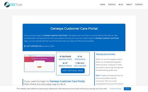 Genesys Customer Care Portal - Find Official Portal - CEE Trust
