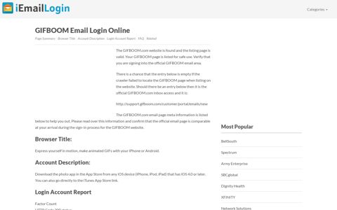 GIFBOOM Email Login Page URL 2020 | iEmailLogin