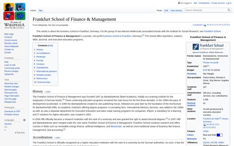Frankfurt School of Finance & Management - Wikipedia