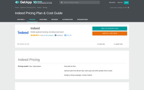 Indeed Pricing Plan & Cost Guide | GetApp®