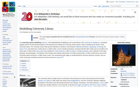 Heidelberg University Library - Wikipedia