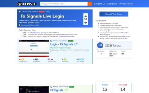 Fx Signals Live Login - Logins-DB