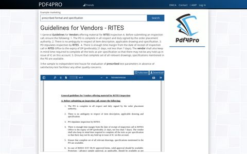 Guidelines for Vendors - RITES - PDF4PRO