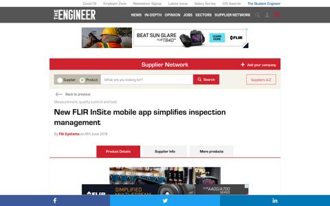 New FLIR InSite mobile app simplifies inspection management