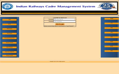 Indian Railways Cadre Management System