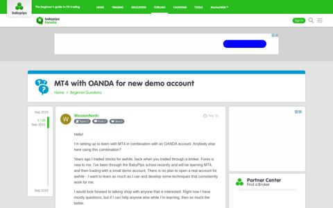 MT4 with OANDA for new demo account - Beginner Questions ...