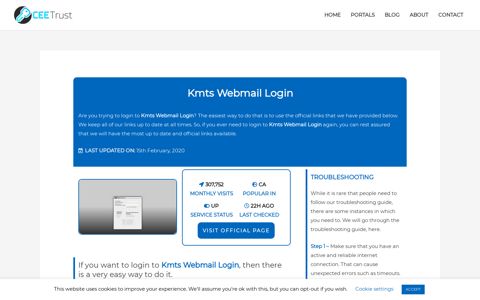 Kmts Webmail Login - Find Official Portal - CEE Trust