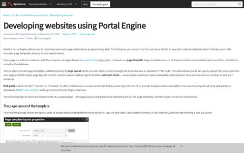Developing websites using Portal Engine | Kentico 12 Service ...