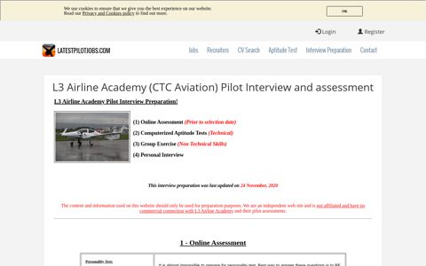 L3 Airline Academy (CTC Aviation) Pilot Interview and ...