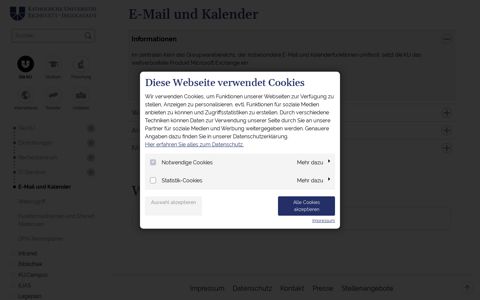 E-Mail und Kalender: Katholische Universität Eichstätt ...