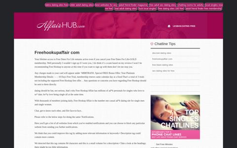 Freehookupaffair com - Free dating and sex sites