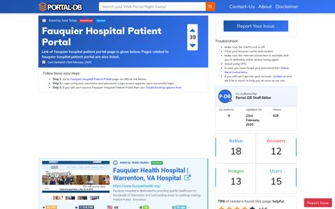 Fauquier Hospital Patient Portal